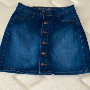 Wax Jean button skirt